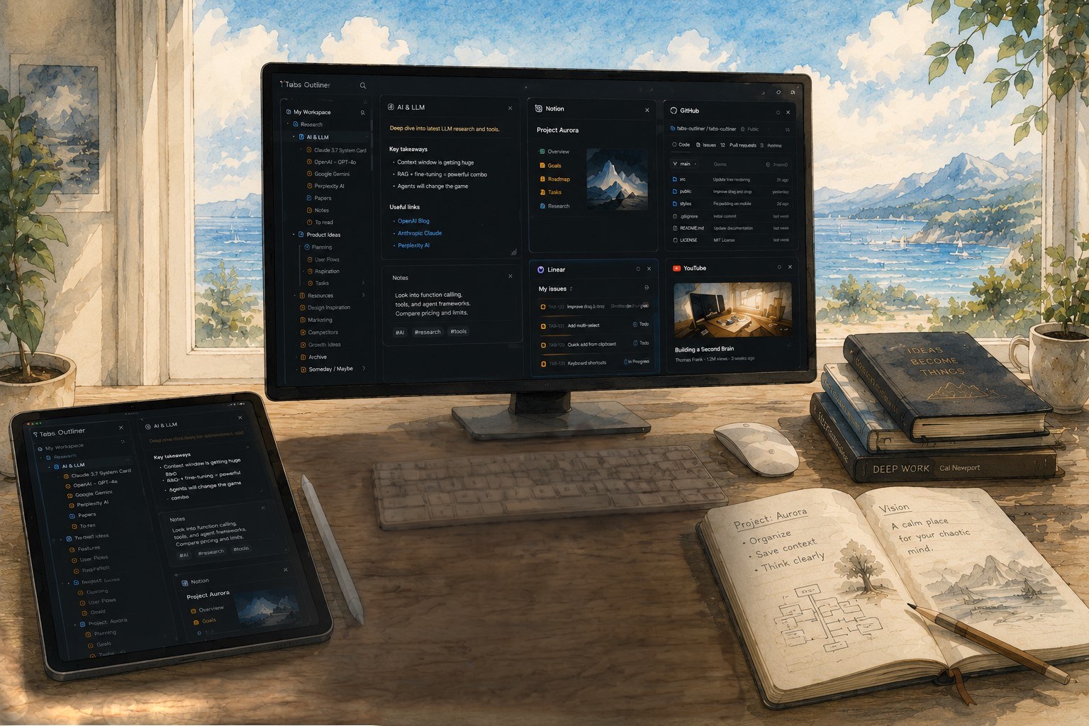 Tabs Outliner Dashboard